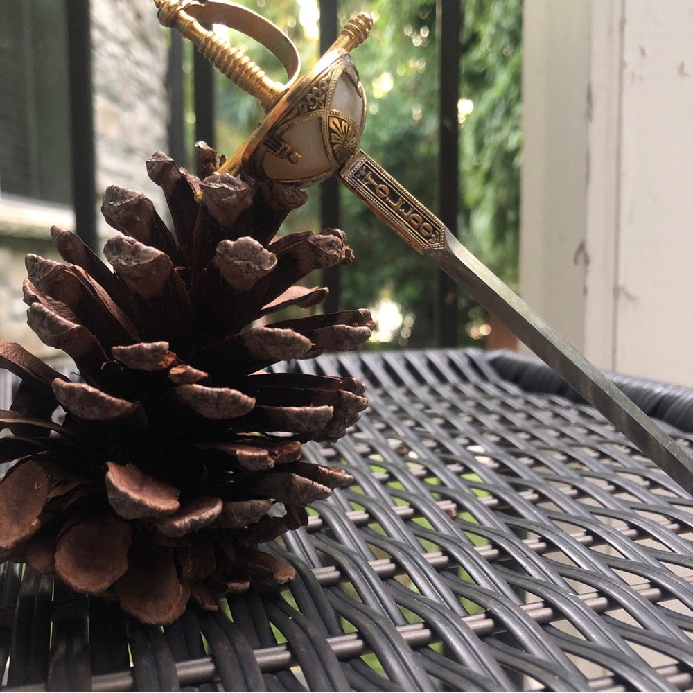 Vintage damascene Toledo Rapier Sword Ornate Letter Opener For Office